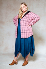 Load image into Gallery viewer, hoodie-pink-plaid