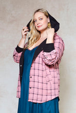 Load image into Gallery viewer, hoodie-pink-plaid