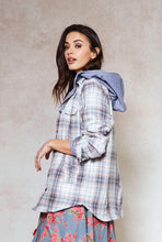 Load image into Gallery viewer, hoodie-plaid-gray