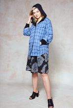 Load image into Gallery viewer, hoodie-blue-plaid