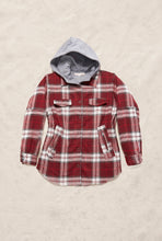 Load image into Gallery viewer, hoodie-burgandy-plaid