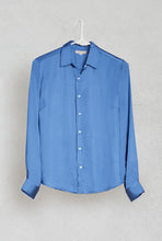 Load image into Gallery viewer, shiny-blouse-blue