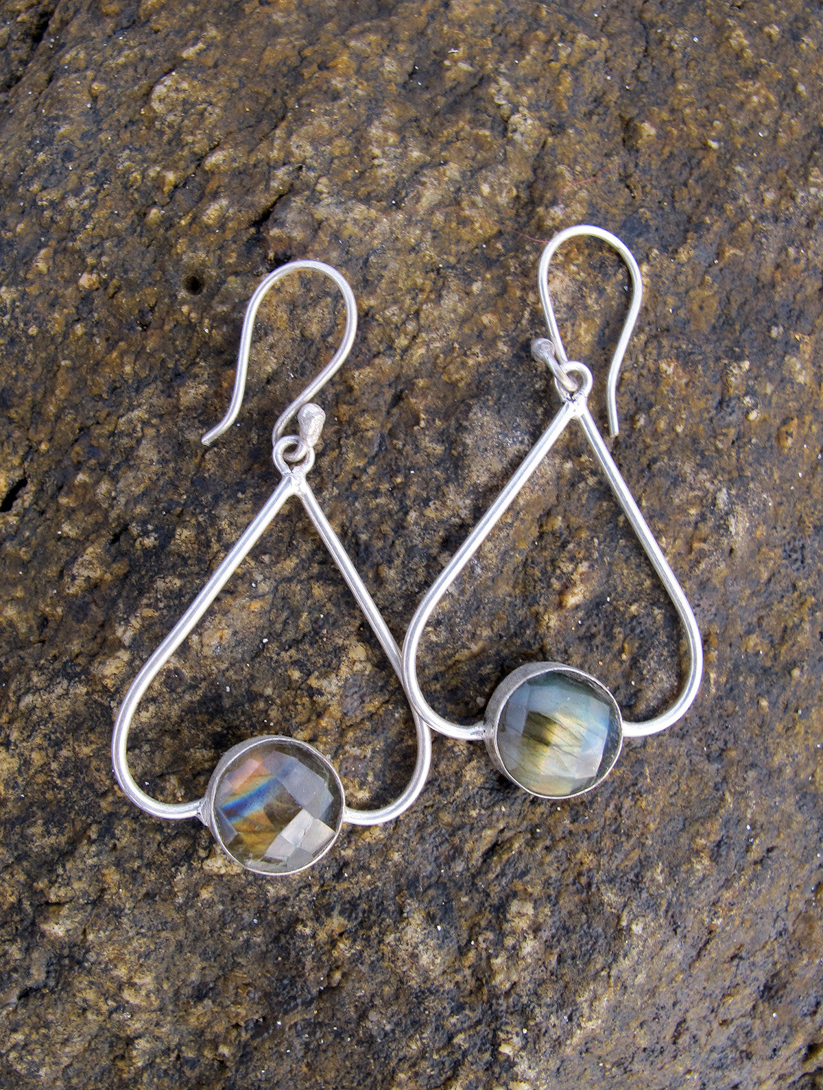 Faceted Stone Earrings