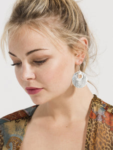 Hammered Circle Earrings