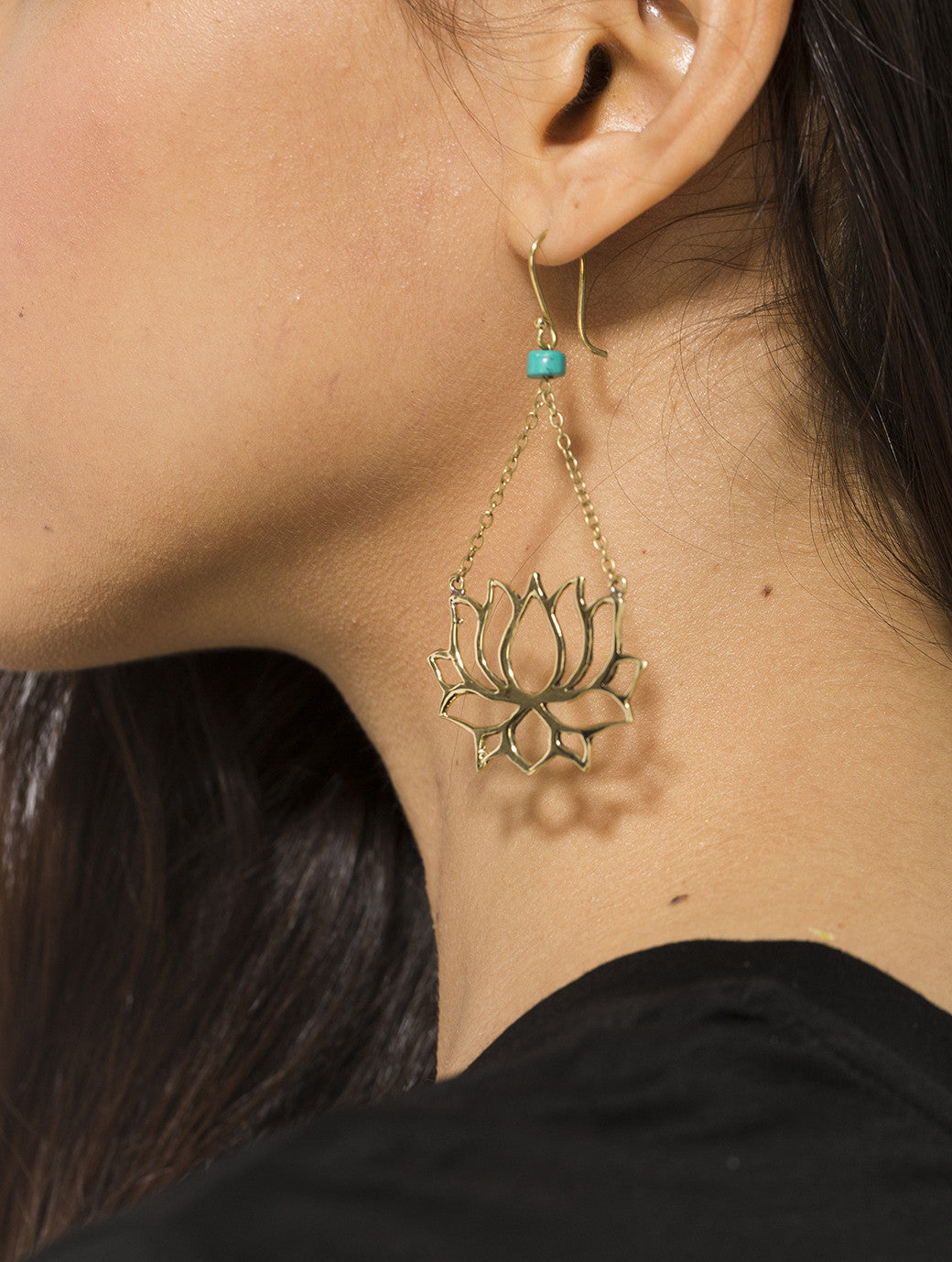 Hanging Lotus Earrings